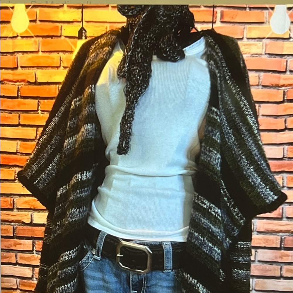 🧥 Kensie Vintage Knit Waterfall Cardigan – Forest Fade – Sz Medium/Large - Picture 5 of 5